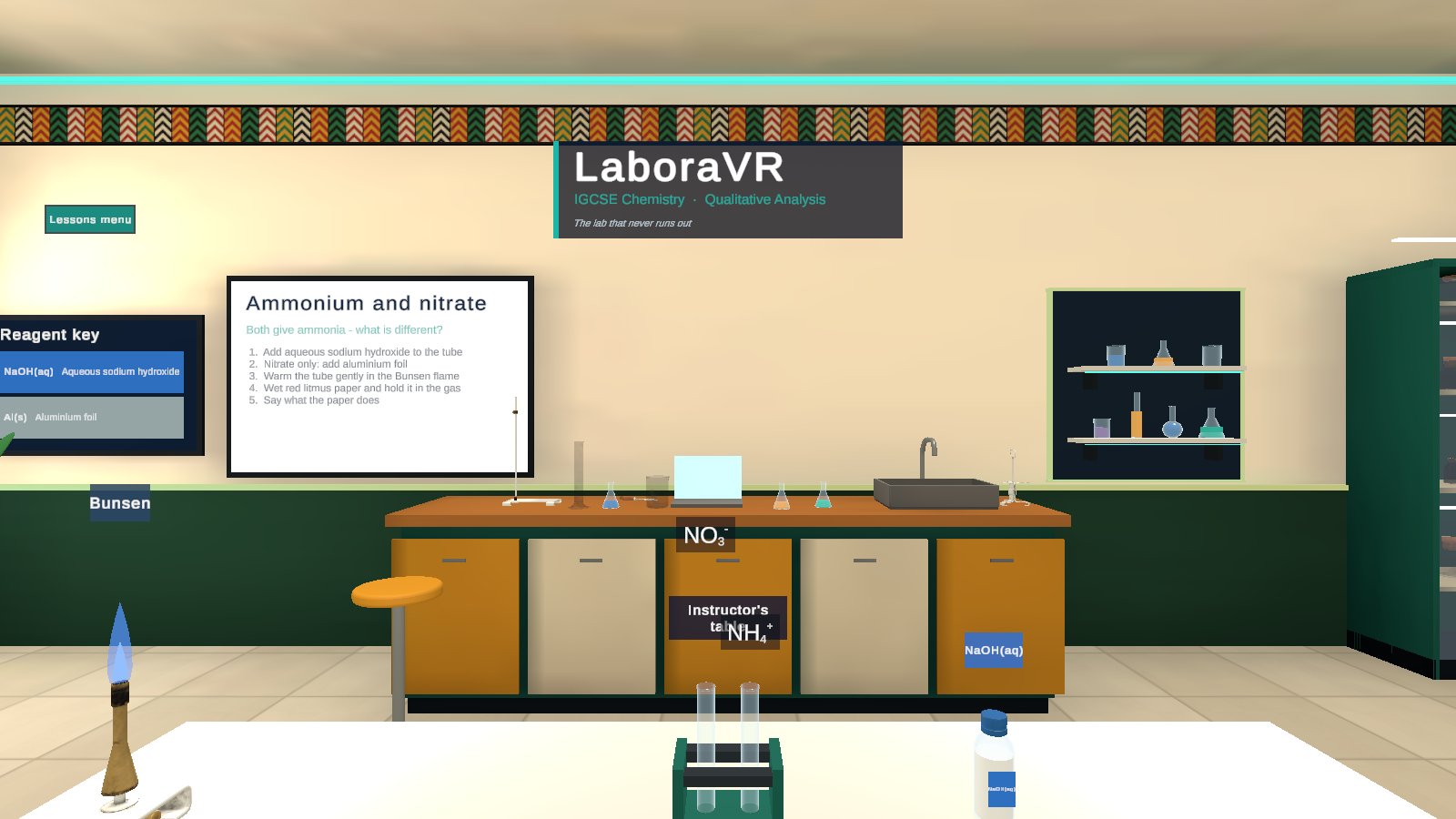 Ammonia test bench in the LaboraVR lab
