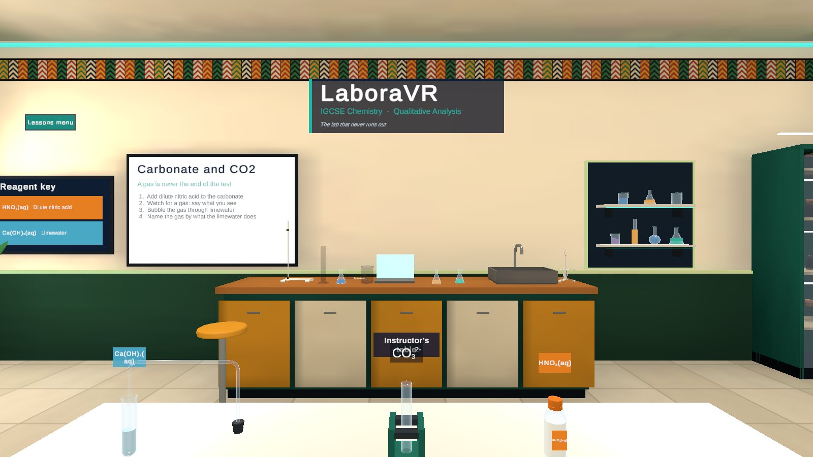 Carbonate test bench in the LaboraVR lab