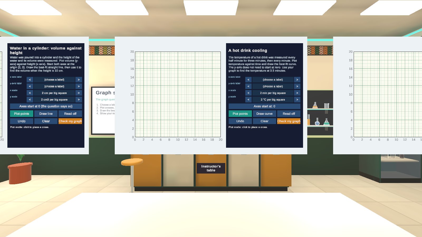 Graph skills practical in the LaboraVR lab