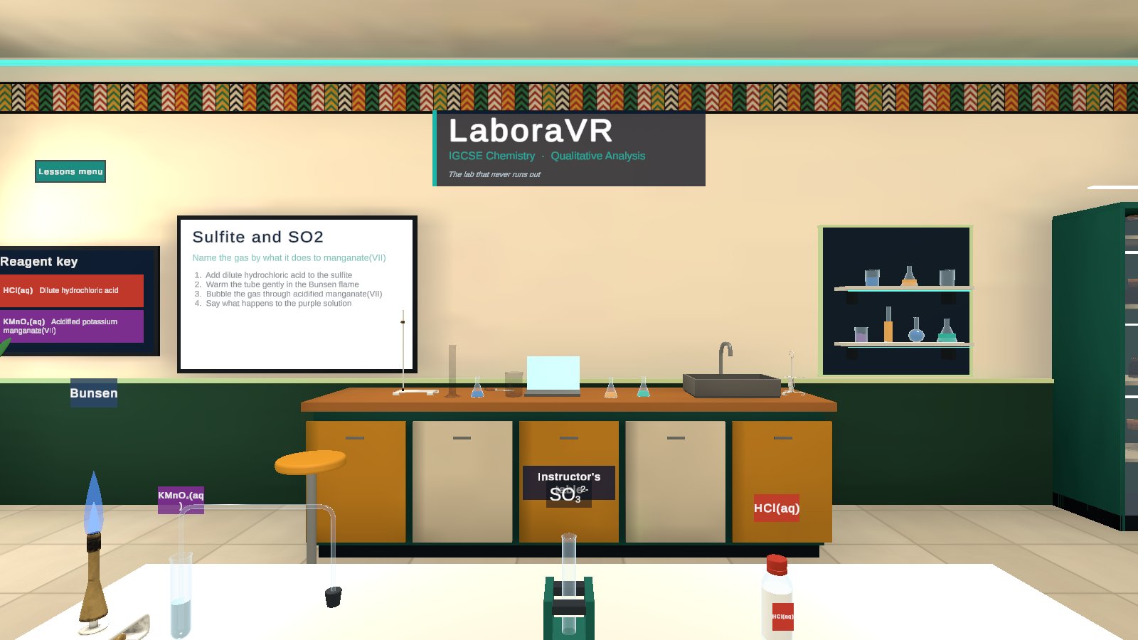 Sulfite test bench in the LaboraVR lab